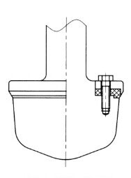 气动单座调节阀切断型（Q型）内部结构图